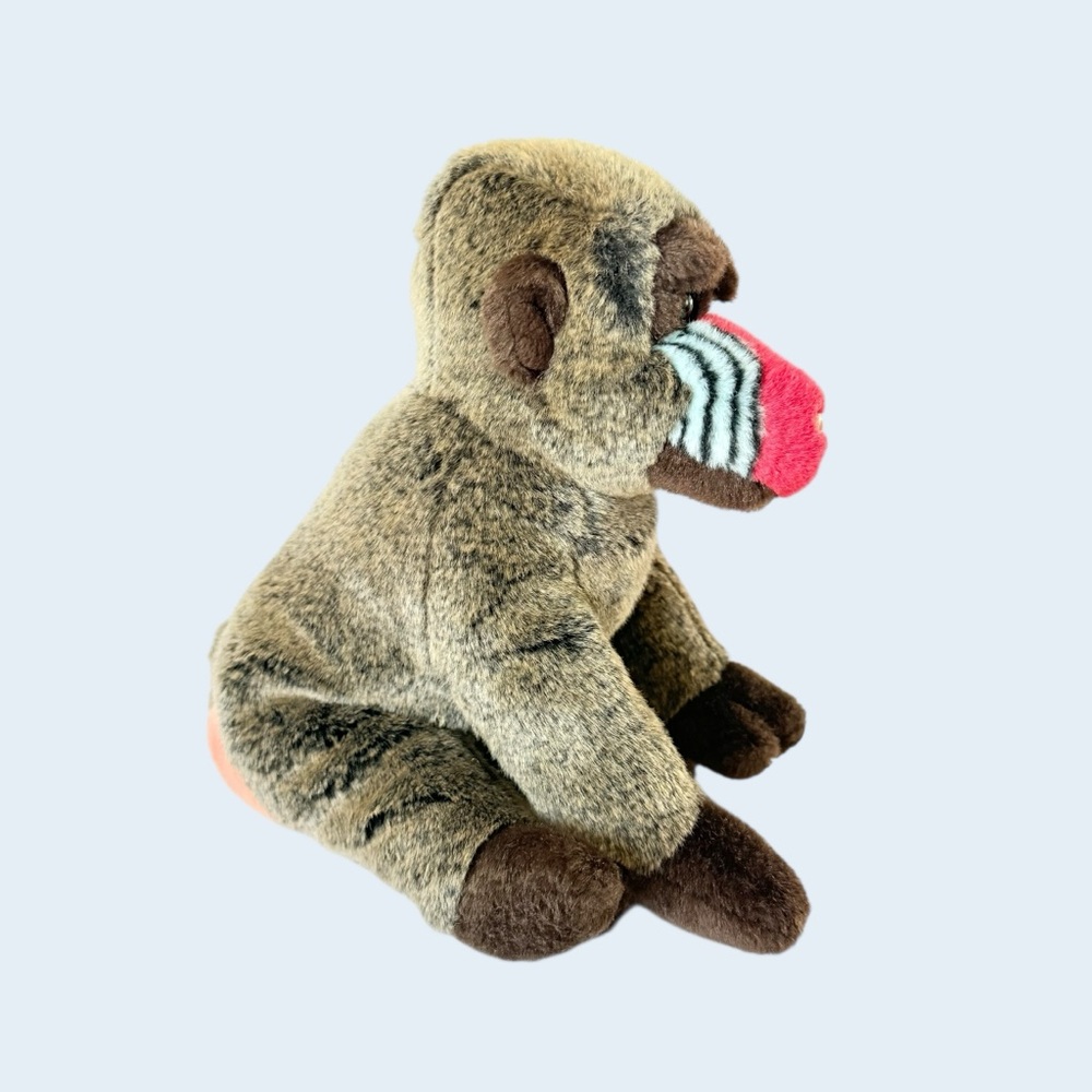 Vintage TY 2001 Cheeks Beanie Buddy Baboon Mandrill Plush Stuffed Animal 12”